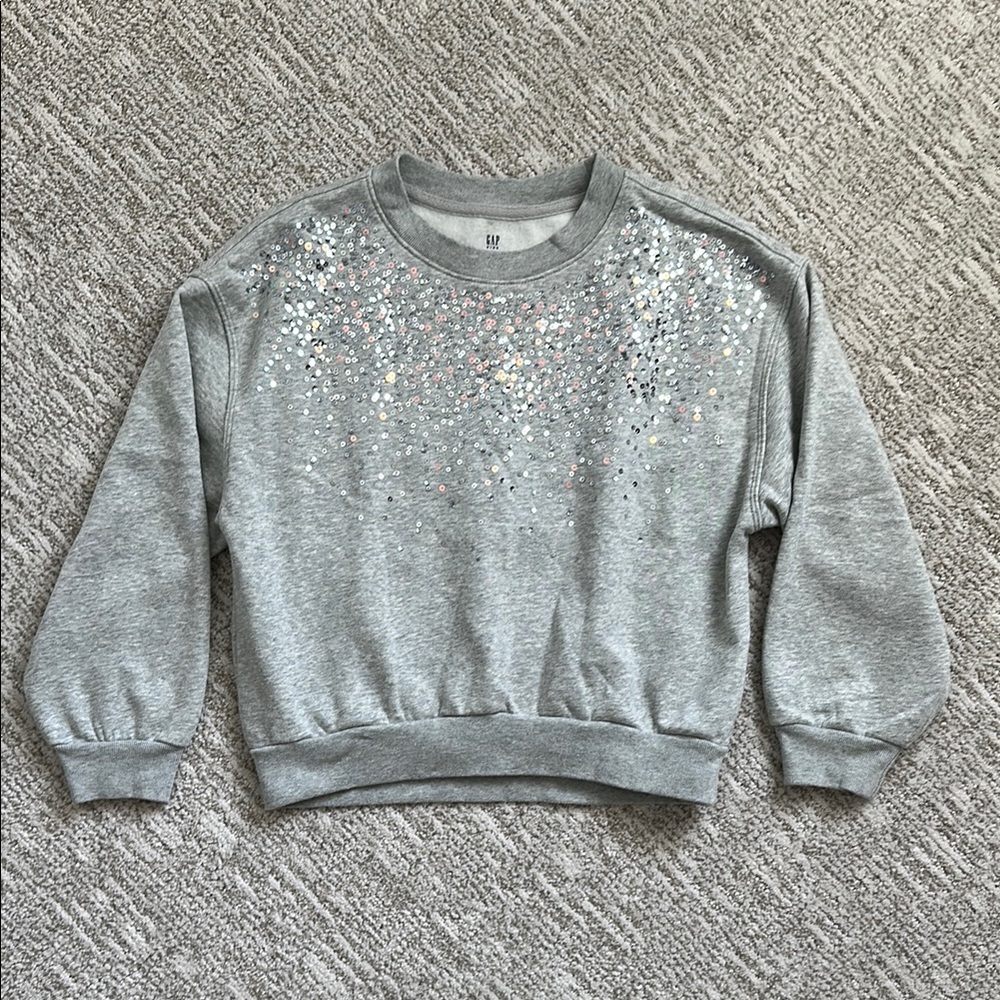 Gray Sequin Sweatshirt
